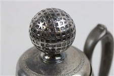 Large Silver Plated Mesh Golf Ball Pitcher with Stopper