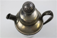 Large Silver Plated Mesh Golf Ball Pitcher with Stopper