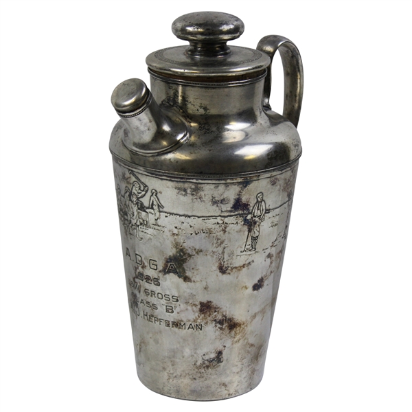 1926 A.D.G.A. Low Gross Class B Golf Scene Pitcher Won by Dr. A.J. Hefferman