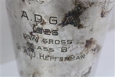 1926 A.D.G.A. Low Gross Class B Golf Scene Pitcher Won by Dr. A.J. Hefferman