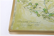 1933' Augusta National Golf Club Aerial Map Depicted on Ceramic Candy Dish