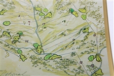 1933' Augusta National Golf Club Aerial Map Depicted on Ceramic Candy Dish