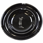 Sterling Silver Overlay Ceramic/Glass Ashtray Dish