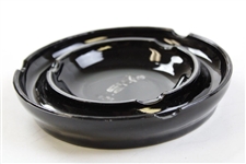 Sterling Silver Overlay Ceramic/Glass Ashtray Dish