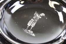 Sterling Silver Overlay Ceramic/Glass Ashtray Dish