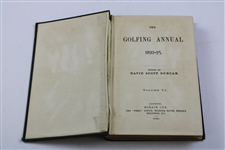 1893 'The Golfing Annual' Vol. VI Book Edited by David Scott Duncan 1892-93