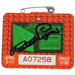 Bernhard Langer Signed 1993 Masters Series Badge #A07258 JSA ALOA