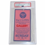 1991 US Open at Hazeltine Sunday Full Ticket PSA #77793793