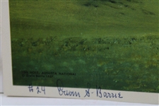 1957 Augusta National 10th Hole Print Signed & Numbered by Artist Erwin Barrie