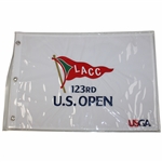 2023 US Open at Los Angeles Country Club White Embroidered Flag