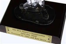 2000 PGA Senior's Championship Waterford Golfer on Plinth Gift Presented by Allen & Kate Doyle