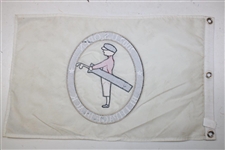 2002 US Open at Bethpage Black White Embroidered Flag - Tiger Win