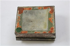 Mini Sterling Silver Ornate Box with Three Golfers On The Top