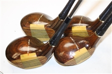 c.1965 Set of Tony Lema Clubs Irons 2-9 & Dual Wedge Woods Driver 2-3-4 Putter Brass