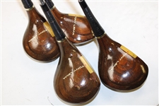 c.1965 Set of Tony Lema Clubs Irons 2-9 & Dual Wedge Woods Driver 2-3-4 Putter Brass