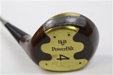 Gay Brewer's Game Used H&B PowerBilt 4 Wood with 'Gay Brewer 1-16-85' on Sole w/Shaft Sticker