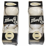 Gay Brewers Two (2) Unopened Sleeves of Dunlop Ultra 100 Maxfli S Black Dot Golf Balls - 6 Balls Total
