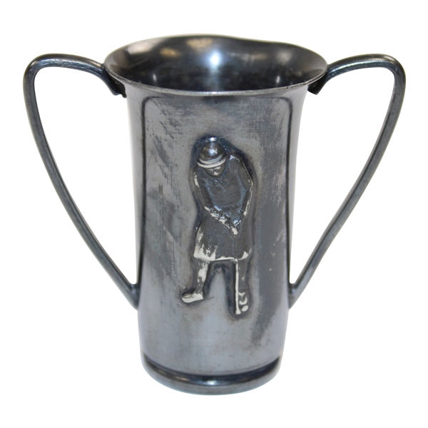 Small Silver Lady Golfer Putting Cup