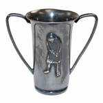 Small Silver Lady Golfer Putting Cup