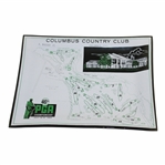 Vintage 1964 PGA Championship at Columbus CC Aerial Map Glass Tray