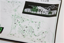 Vintage 1964 PGA Championship at Columbus CC Aerial Map Glass Tray