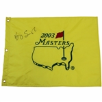 Vijay Singh Signed 2003 Masters Embroidered Flag JSA ALOA