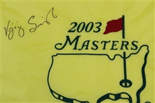 Vijay Singh Signed 2003 Masters Embroidered Flag JSA ALOA