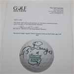 Bernhard Langer Signed Titleist Augusta National Golf Club Logo Golf Ball JSA ALOA