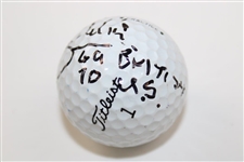 Tony Jacklin Signed Titleist Golf Ball with '69 British & 70 US' JSA ALOA