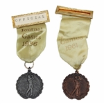 1956 & 1961 Journal Games Golf Medals with Bar Pin & Ribbons - Silver & Bronze Colored