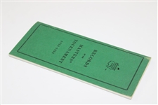 1934 – 1984 Records of The Masters Tournament Booklet