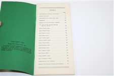 1934 – 1984 Records of The Masters Tournament Booklet