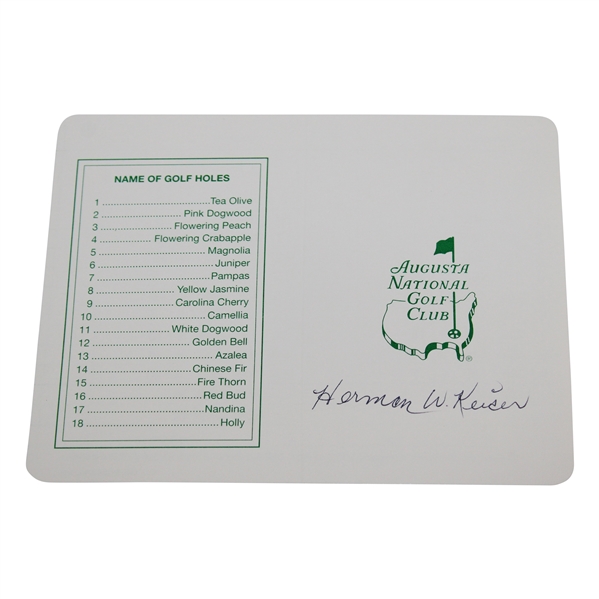 Herman Keiser Signed Augusta National Golf Club Scorecard JSA ALOA