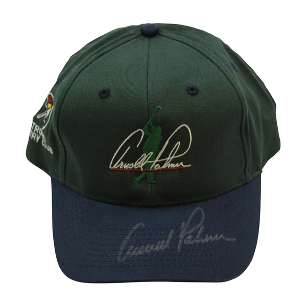 Arnold Palmer Signed Arnold Palmer Latrobe Country Club Green w/Navy Hat JSA ALOA