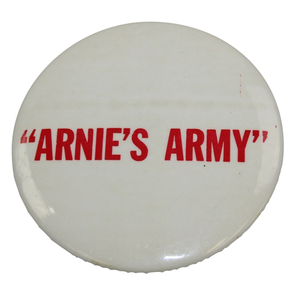 Classic White with Red "Arnies Army" Pinback Button