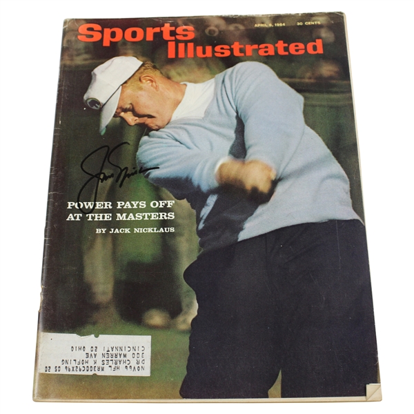 Jack Nicklaus Signed 1964 Sports Illustrated Magazine JSA ALOA