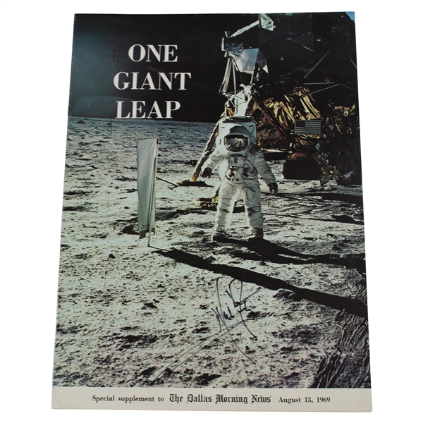 Astronaut Neil Armstrong Signed 1969 Dallas Morning One Giant Leap News JSA ALOA