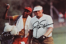 Jack Nicklaus Signed Photo w/ Caddie JSA ALOA