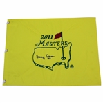 Tommy Aaron Signed 2011 Masters Embroidered Flag with 73 JSA ALOA