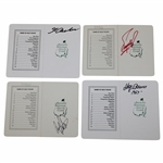 Masters Champs Archer, Zoeller, Stadler & Brewer Signed Augusta National Scorecards JSA ALOA