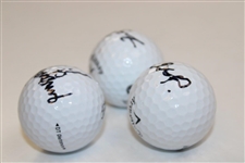Byeong-Hun An, Sahith Theegala & Sam Burns Signed Golf Balls JSA ALOA