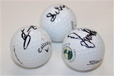 Byeong-Hun An, Sahith Theegala & Sam Burns Signed Golf Balls JSA ALOA