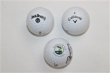 Byeong-Hun An, Sahith Theegala & Sam Burns Signed Golf Balls JSA ALOA