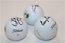 Lucas Glover, Si Woo Kim & Corey Conners Signed Golf Balls JSA ALOA
