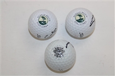 Lucas Glover, Si Woo Kim & Corey Conners Signed Golf Balls JSA ALOA
