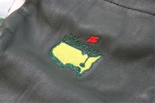 Masters Tournament Logo Leather Valuables Drawstring Pouch