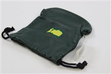Masters Tournament Logo Leather Valuables Drawstring Pouch