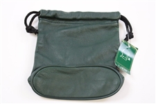 Masters Tournament Logo Leather Valuables Drawstring Pouch