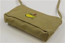 Masters Tournament Logo Canvas Khaki Zip Carry Bag/Purse