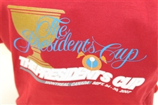 2007 The President's Cup Brick Red Cotton T-Shirt New with Tags - Size Large